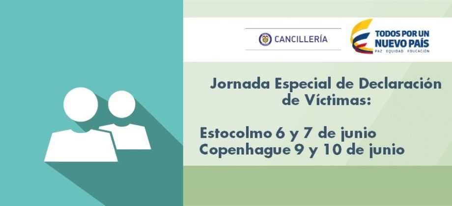 Jornada Especial de Declaración de Víctimas en Estocolmo y Copenhague en 2017